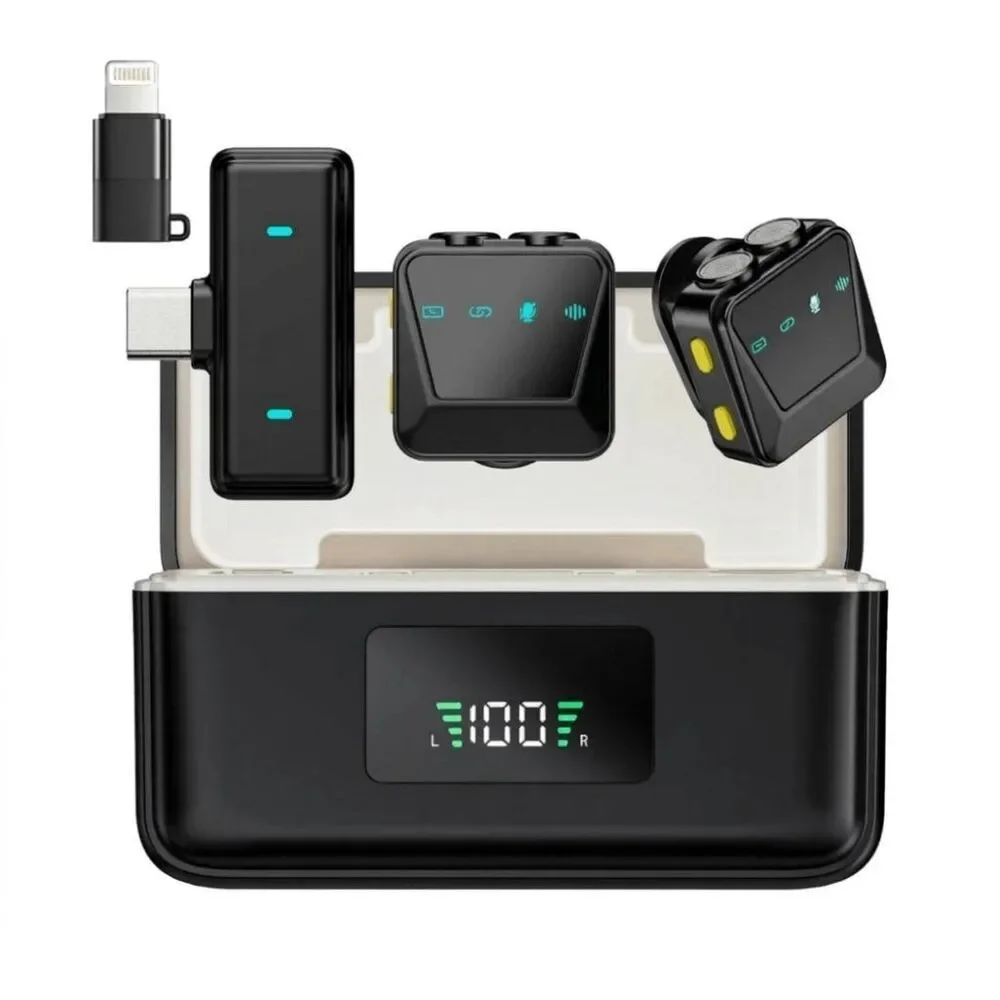 HITOZEN Wireless Lavalier Microphone for Smart Phones, Intelligent Noise Cancell